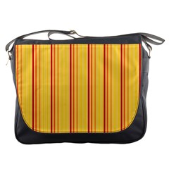 Red Orange Lines Back Yellow Messenger Bags