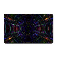 Psychic Color Circle Abstract Dark Rainbow Pattern Wallpaper Magnet (rectangular) by Mariart