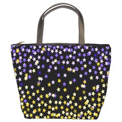 Space Star Light Gold Blue Beauty Bucket Bags by Mariart
