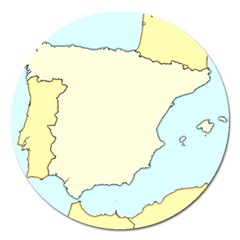 Spain Map Modern Magnet 5  (round) by Mariart