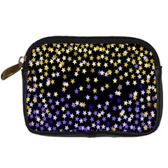 Space Star Light Gold Blue Beauty Black Digital Camera Cases by Mariart