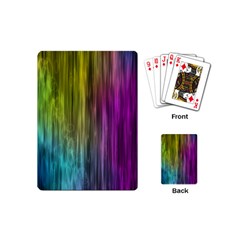 Rainbow Bubble Curtains Motion Background Space Playing Cards (mini)  by Mariart