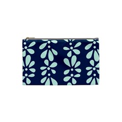 Star Flower Floral Blue Beauty Polka Cosmetic Bag (small) 