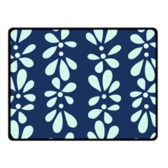 Star Flower Floral Blue Beauty Polka Double Sided Fleece Blanket (small)  by Mariart