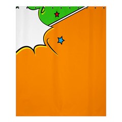 Star Line Orange Green Simple Beauty Cute Shower Curtain 60  X 72  (medium) 