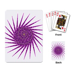 Spiral Purple Star Polka Playing Card