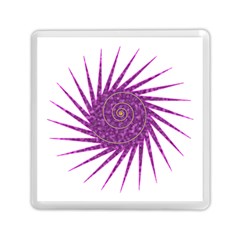 Spiral Purple Star Polka Memory Card Reader (square) 