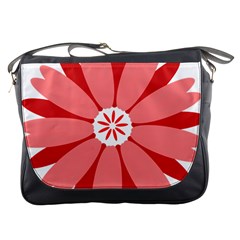 Sunflower Flower Floral Red Messenger Bags by Mariart