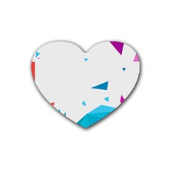 Triangle Chevron Colorfull Heart Coaster (4 Pack) 
