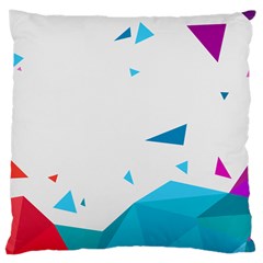Triangle Chevron Colorfull Large Cushion Case (two Sides) by Mariart