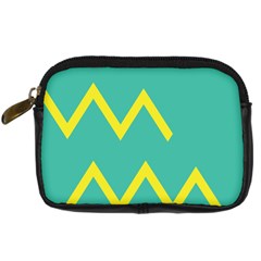 Waves Chevron Wave Green Yellow Sign Digital Camera Cases
