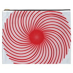 Spiral Red Polka Star Cosmetic Bag (xxxl) 