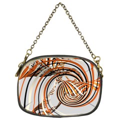Splines Line Circle Brown Chain Purses (one Side) 