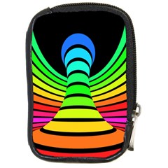 Twisted Motion Rainbow Colors Line Wave Chevron Waves Compact Camera Cases
