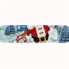 Funny Santa Claus With Snowman Large Bar Mats by FantasyWorld7