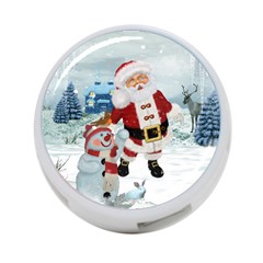 Funny Santa Claus With Snowman 4-port Usb Hub (one Side) by FantasyWorld7