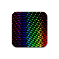 Digitally Created Halftone Dots Abstract Background Design Rubber Square Coaster (4 Pack)  by Nexatart
