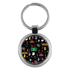 Back To School Key Chains (round)  by Valentinaart