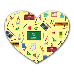 Back To School Heart Mousepads by Valentinaart