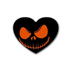 Halloween Rubber Coaster (heart)  by Valentinaart