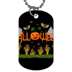 Halloween Dog Tag (one Side) by Valentinaart