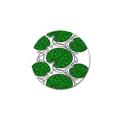 Bottna Fabric Leaf Green Golf Ball Marker (4 Pack)