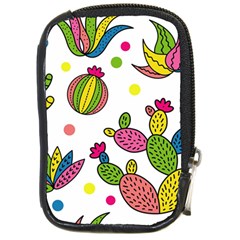 Cactus Seamless Pattern Background Polka Wave Rainbow Compact Camera Cases