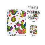 Cactus Seamless Pattern Background Polka Wave Rainbow Playing Cards 54 (Mini)  Front - Heart9