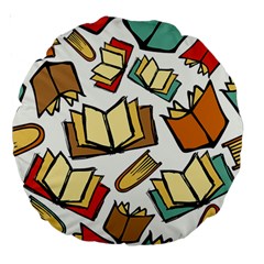 Friends Library Lobby Book Sale Large 18  Premium Round Cushions by Mariart