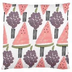 Grapes Watermelon Fruit Patterns Bouffants Broken Hearts Large Cushion Case (one Side) by Mariart