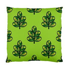 Seamless Background Green Leaves Black Outline Standard Cushion Case (two Sides)