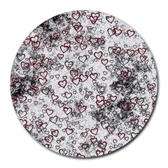 Heart Pattern Round Mousepads by ValentinaDesign