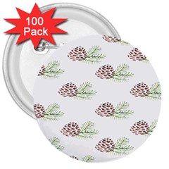 Pinecone Pattern 3  Buttons (100 Pack)  by Mariart