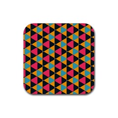 Triangles Pattern                           Rubber Square Coaster (4 Pack by LalyLauraFLM