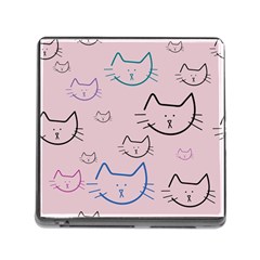 Cat Pattern Face Smile Cute Animals Beauty Memory Card Reader (square)
