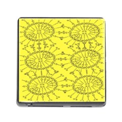 Yellow Flower Floral Circle Sexy Memory Card Reader (square) by Mariart