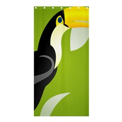 Cute Toucan Bird Cartoon Fly Yellow Green Black Animals Shower Curtain 36  X 72  (stall)  by Mariart