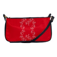Cycles Bike White Red Sport Shoulder Clutch Bags