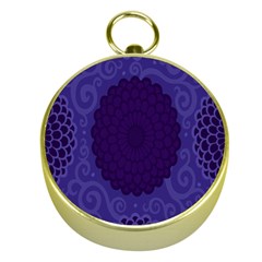 Flower Floral Sunflower Blue Purple Leaf Wave Chevron Beauty Sexy Gold Compasses by Mariart