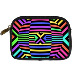 Optical Illusion Line Wave Chevron Rainbow Colorfull Digital Camera Cases by Mariart