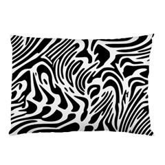Psychedelic Zebra Black White Line Pillow Case