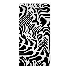 Psychedelic Zebra Black White Line Shower Curtain 36  X 72  (stall)  by Mariart