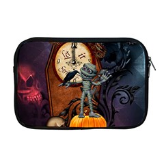 Funny Mummy With Skulls, Crow And Pumpkin Apple Macbook Pro 17  Zipper Case by FantasyWorld7
