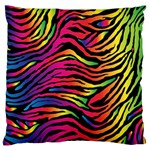 Rainbow Zebra Large Cushion Case (Two Sides)