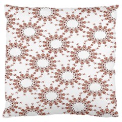 Pattern Flower Floral Star Circle Love Valentine Heart Pink Red Folk Large Cushion Case (two Sides) by Mariart