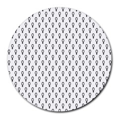 Woman Sign Circle Black Round Mousepads by Mariart
