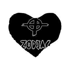 Zodiac Killer  Standard 16  Premium Flano Heart Shape Cushions by Valentinaart