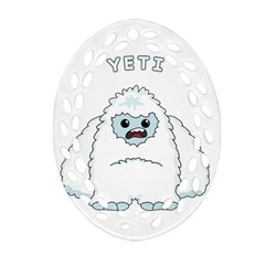 Yeti Oval Filigree Ornament (two Sides) by Valentinaart