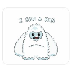 Yeti - I Saw A Man Double Sided Flano Blanket (small)  by Valentinaart