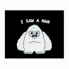 Yeti - I Saw A Man Small Glasses Cloth by Valentinaart